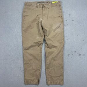 Eddie Bauer Mens‎ Tan Legend Wash Flex Slim Fit Chinos Pants Size 34x30